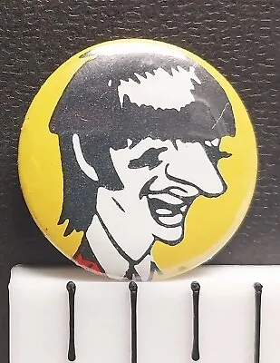 Ringo Starr Caricature (1970s?) 1  Vintage Beatles Music Pin-Back Button • $7.99