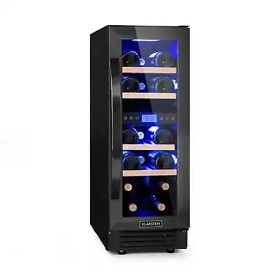£529.99 • Buy Wine Fridge Cooler Drinks Fridge 53L Glass Door Touch Control 17 Bottles Black 