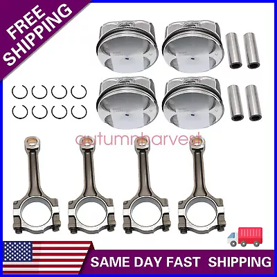 Pistons & Rings Connecting Rod Kit Fit For Buick Chevrolet GMC Saturn 2.4L • $140.19