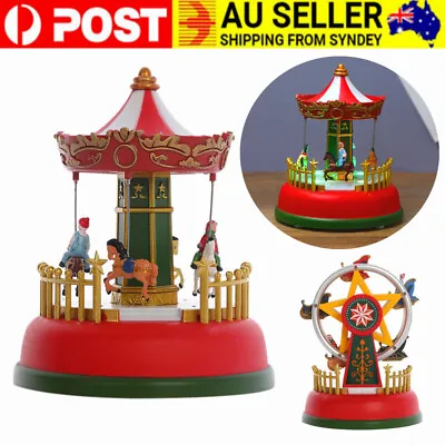 Carousel Music Box Decor Horse Rotating Colourful Musical Toy Kids Xmas Gifts • $27.59