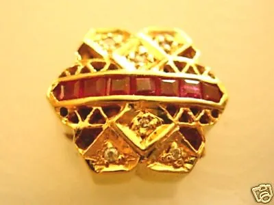 Estate*Rare*Joshua*Diamond*Ruby*14k Gold Bracelet Slide • $1595