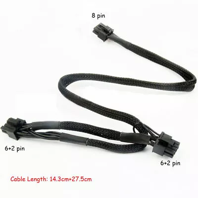 £5.60 • Buy Modular Power Supply PCI-e 8 Pin To DUAL 8(6+2) Pin Cable For CORSAIR, ANTEC, TT