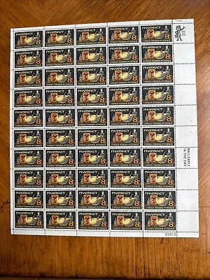 PHARMACY Stamp 1972 United States 8-cent STAMPS Sheet See Photos • $12.50