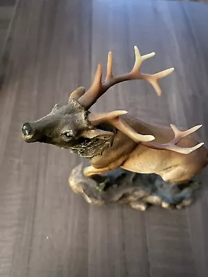 Elk Figureine On Rock • $19.99