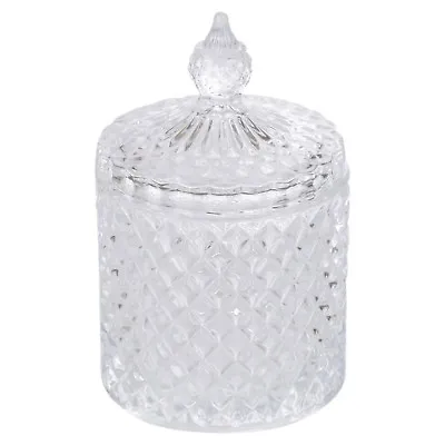 £6.99 • Buy Stylish Glass Alpina Candy Jar Decorative Sweet Container With Lid 2 Sizes