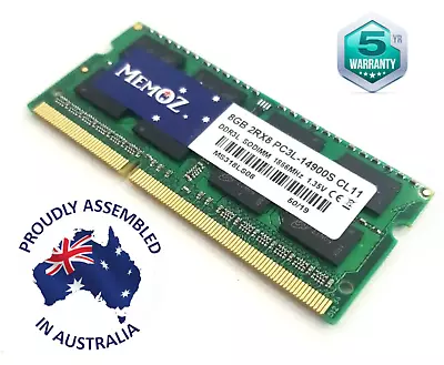 8GB 1866Mhz DDR3L RAM SoDimm PC3L 14900 Fast Laptop Memory 5YrsWty Memoz • $29