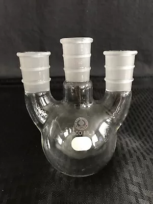 ACE 300mL 3-Neck Glass Vertical 24/40 Joints Round Bottom Flask • $33.74