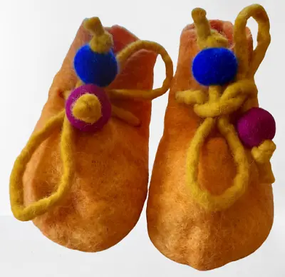 £5 • Buy Hand Made Felt Baby Slippers Made By Nepal Leprosy Trust