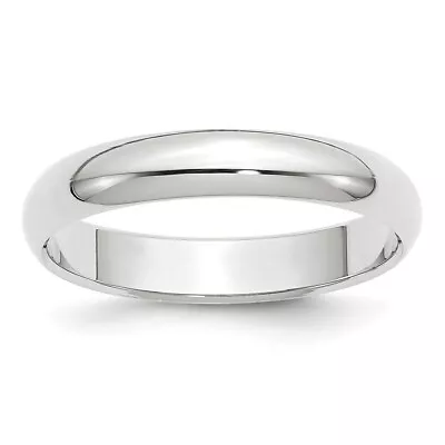 10k White Gold 4mm Round Wedding Band Ring Gift For Men Size 9.5 • $376