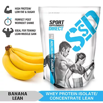 2kg Banana Lean Whey Protein Isolate / Concentrate - Lean Wpi / Wpc 2 X 1kg • $66.02