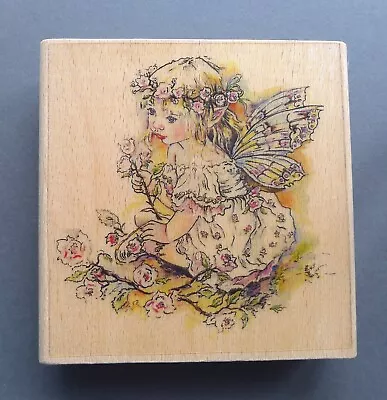Faerie Poppets Rubber Wooden Stamp - CH07H - Fairy Stamp • £5