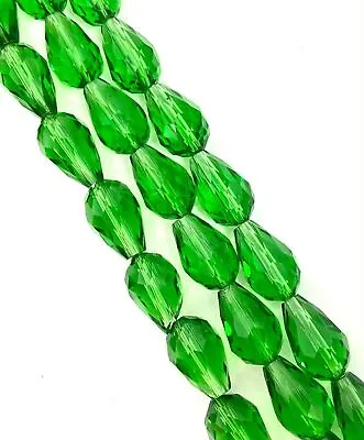 £2.75 • Buy Faceted Tear Drop Glass Crystal Beads, Choose Colour 6x4 7x5 8x6 11x8 15x10