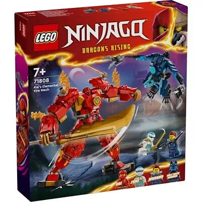 LEGO NINJAGO Kai's Elemental Fire Mech 71808  Sora's Elemental Tech Mech 71807 • $53.73