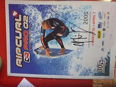 $19 • Buy World Champion Surfer Cj  Hand Signed 2002 Rip Curl Pro Surfing  Program