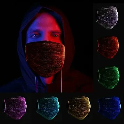 Led Face Cover Face Mask Facemask Light Up Protection Led Light Christmas Rave • $59.72