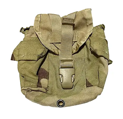 USGI Military MOLLE 1 QT CANTEEN COVER Carrier Utility Pouch 3-Color Desert VGC • $10.90