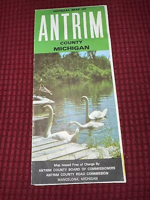 Vintage 1973 Antrim County Michigan Highway Road Map Torch Lake Bellaire Central • $11.99