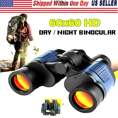 60X60 Zoom Binoculars Day/Night Vision Travel Outdoor HD Hunting Telescope Bag • $19.55