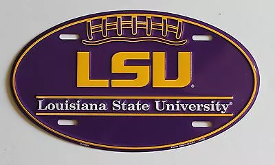 LSU Tigers Louisiana State University College Football Oval License Plate Sign • $10.99