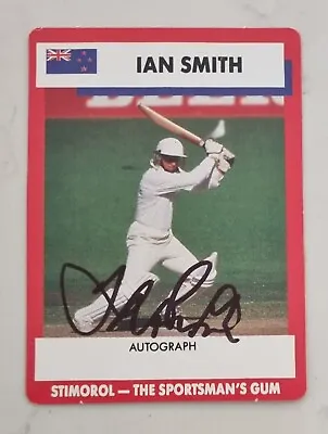 Rare Ian Smith Signed Stimorol Card Cricket Australia New Zealand Retro • $21.90