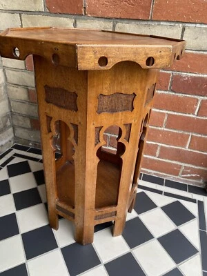£225 • Buy Moorish Hexagonal Occasional Side End Table Plant Stand Islamic Keyhole