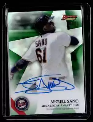 2015 Bowman's Best Green Refractor Auto Miguel Sano Auto 35/99 Minnesota Twins • $17.99