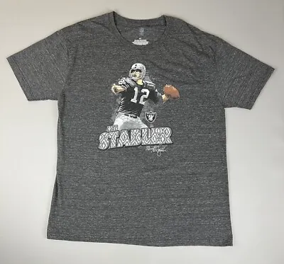 Ken Stabler Oakland Raiders Pro Line  T Shirt Mens 2XL Gray NFL • $17.50