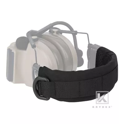 KRYDEX Headset Band Wrap Cover Tactical Earmuff Headphone Headband MOLLE Black • $11.95
