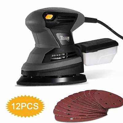 Orbital Mouse Sander TECCPO 120V 1.6 Amp/15500 OPM Detail Mouse Sander With 12 • $24.98