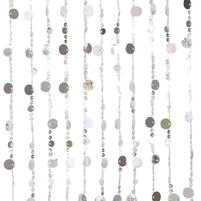 Beaded Door Curtains Retro Silver Disk Design 1pce 80x170cm  • $19.47