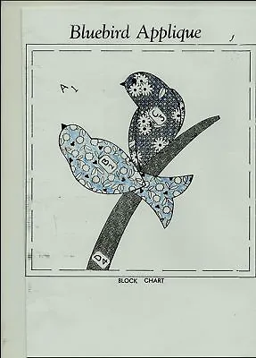 BLUEBIRD QUILT APPLIQUE PATTERN VINTAGE MAIL ORDER 1930 Pattern • $6.99