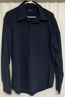 7 Diamonds XL Long Sleeve Button-Up Shirt Blue.   1057 • $9.99