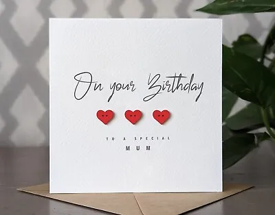 MUM BIRTHDAY CARD Personalised Card For Special Mum Mother 40th 50th 60th 70th • £3.75