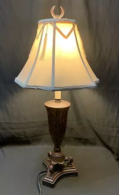 ✨Vintage Mid Century Style Hand Blown Tortoise Shell Art Glass Table Lamp ✨ • $49.99