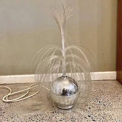 Vintage Fiber Optic Lamp Retro Space Age UFO Fountain Palm Tree Mid Century • $90