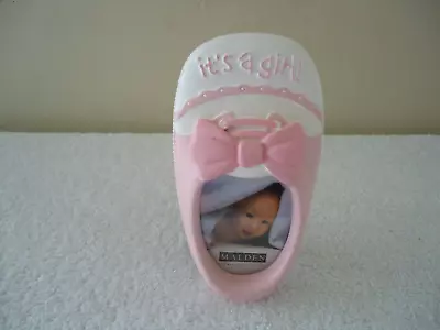   NWOT   Malden   Its A Girl   Baby Shoe Shaped Pic Frame   BEAUTIFUL GIFT  ITEM • $15.99