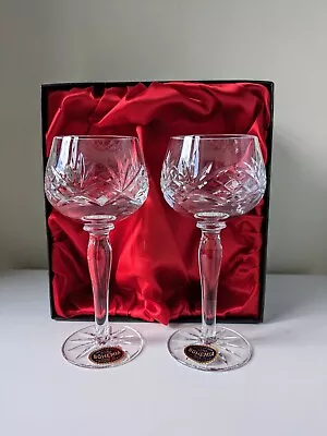 Crystal Goblets - Waverley Hand Cut Lead Crystal Glasses • £10