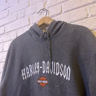 Harley Davidson Hoodie Cody Wyoming Men’s Medium Gray Biker Harley • $27.08