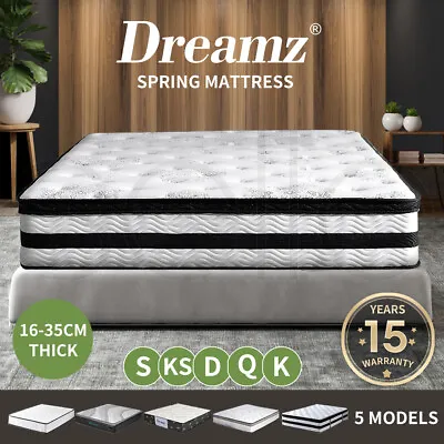 $359.99 • Buy DreamZ Mattress Queen Double King Single Bed Top Pocket Spring Firm Foam