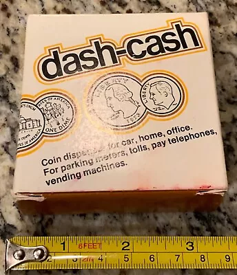 Vtg Dash-Cash Coin Dispenser Adhesive Mount Lasalle Bank Of Lisle New Open Box • $13.95