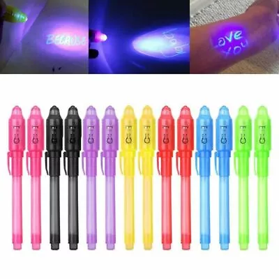 Invisible Ink Pen Secrect Message Pens 2 In 1 Magic Uv Light Pen For Fun Drawing • $13.99