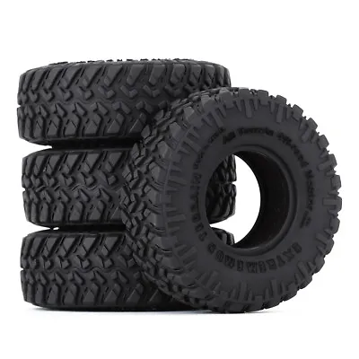1.0 Tires Soft Rubber Wheel Tires For 1:18 TRX4M 1:24 Axial SCX24 RC Crawler Car • $12.78