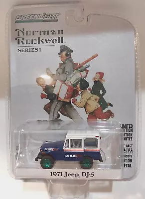 Greenlight CHASE Norman Rockwell Christmas - 1971 Jeep DJ-5 Green Machine 1/64 • $26.99