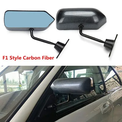 Universal F1 Style Carbon Fiber Color Car Vehicles Racing Side Rear View Mirrors • $103.02