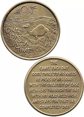 AA Recovery Bronze Affirmation Medallion - Camel/Poem (BRM47) • $2.40