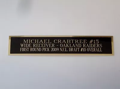 Michael Crabtree Raiders Nameplate For A Signed Football Jersey Case 1.5 X 8 • $7.50