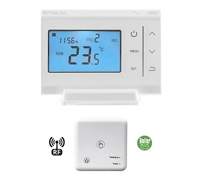 Optimum Wireless Programmable Room Thermostat RF Stat Inc Receiver - Boiler Plus • £39.95