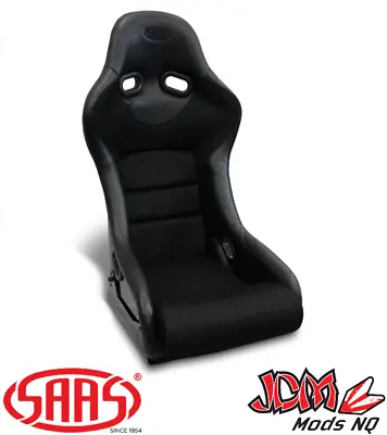SAAS Seat Fixed Back Rallypro Black Including L Brackets RP2001 • $489