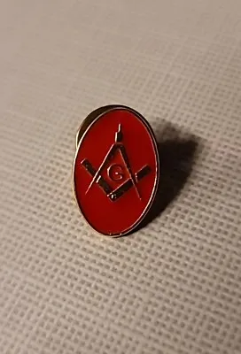 Red Masonic Gold Trimmed Pin Square And Compass Hat Jacket Vest • $9.99