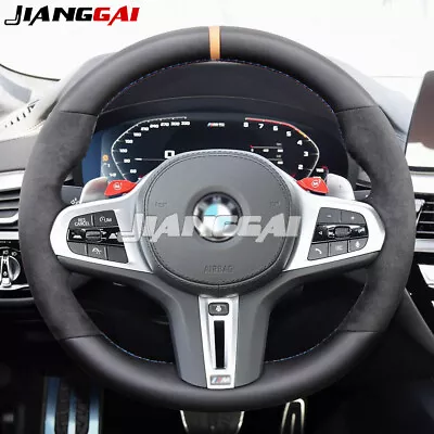 HEATED Full Leather Steering Wheel Fit BMW G20 G30 G32 G38 G12 G01 G80 F90 F92 • $499